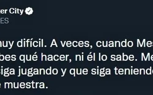 Guardiola sobre Messi antes del Manchester City vs PSG