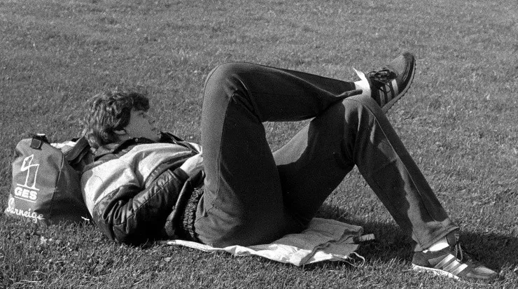 Heidi Krieger, reposa antes de competir (Getty Images)