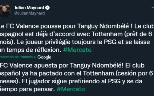 Tottenham y Valencia tendrían acuerdo por Ndombélé