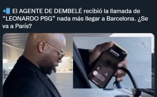 El agente de Dembélé, capturado 'in fraganti' con su llamada de PSG