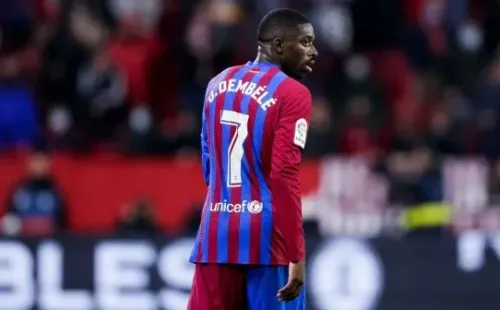 Ousmane Dembélé posee la '7' en Barcelona