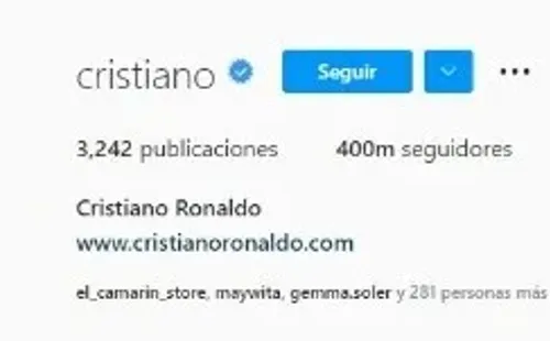 Instagram de Cristiano