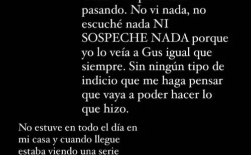 El posteo de Marta Fort en las redes sociales (foto: captura).