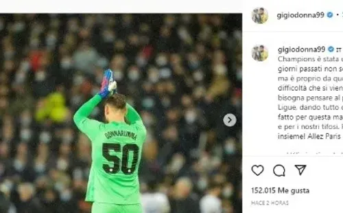Donnarumma y su mensaje tras la debacle de PSG por su error