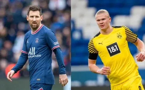 Lionel Messi y Erling Haaland: Getty