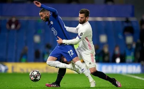 Acción entre Real Madrid vs Chelsea. Getty.