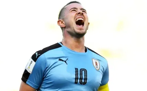 Rodrigo Amaral cuando era sub 20 en Uruguay