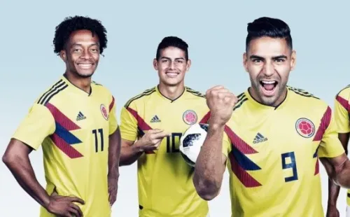 Juan Guillermo Cuadrado, James Rodríguez y Radamel Falcao: Getty