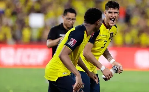 Ecuador celebra en Eliminatorias. Getty.