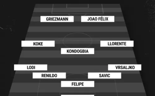 Once confirmado de Atlético de Madrid para enfrentar al Manchester City en la ida