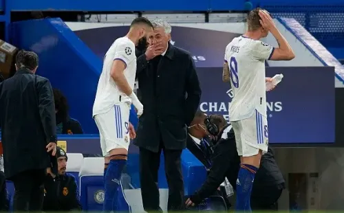 Ancelotti en dirección de Real Madrid. Getty.