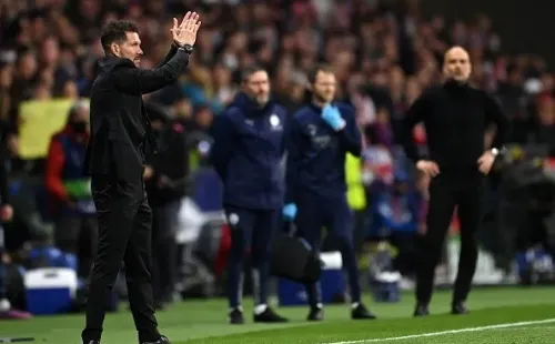 Simeone al final del partido. Getty.