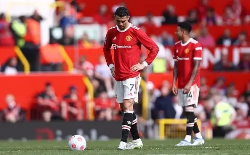 Cristiano Ronaldo en acción con Manchester United. Getty.