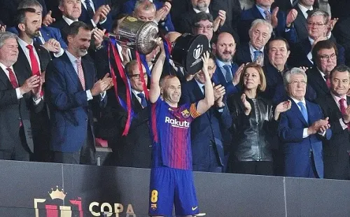 Festejo de Copa del Rey de Iniesta. Getty