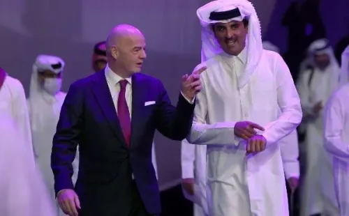 Gianni Infantino y Sheikh Tamim bin Hamad Al Thani: Getty