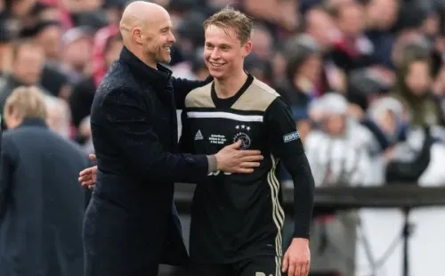 Erik ten Hag y Frenkie de Jong Ajax