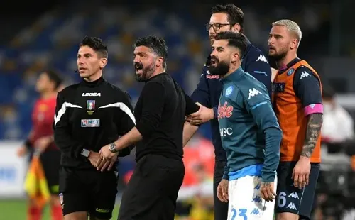 Gattuso en dirección de Napoli. Getty.