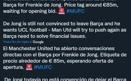Manchester United ya inicia negociaciones por Frenkie de Jong