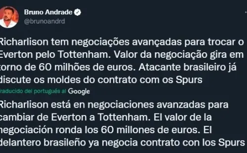 Richarlison está cerca de Tottenham
