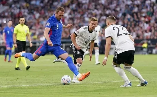 Kane en acción con Inglaterra. Getty.