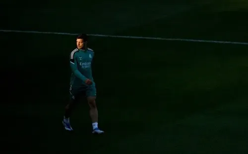 Jovic en entrenamiento con Real Madrid. Getty.