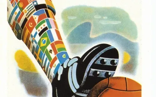 El póster oficial del Mundial de Brasil 1950.