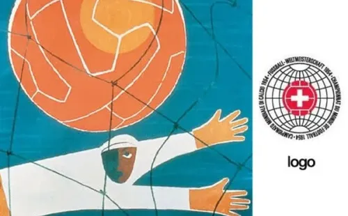 El cartel del Mundial de Italia 1954.