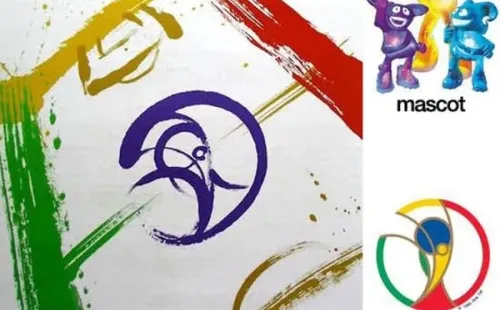 Póster oficial para el Mundial de Corea y Japón de 2002.