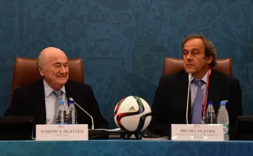 Blatter y Platini en evento público. Getty.