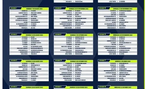 Ligue 1 – Fixture ida