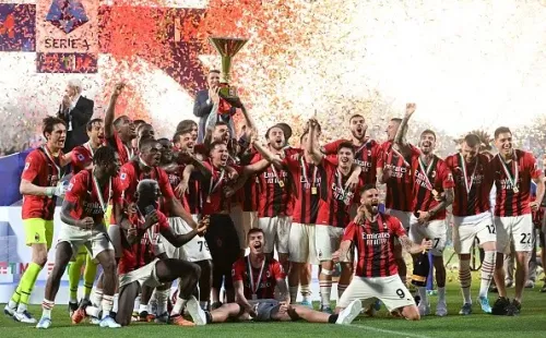 Festejo de Milan campeón de la Serie A. Getty.