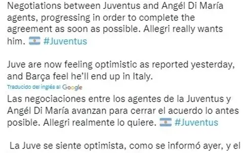 Fuente: Twitter Fabrizio Romano (@FabrizioRomano)