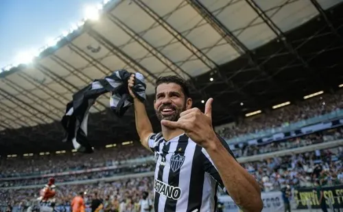 Diego Costa con Mineiro. Getty.