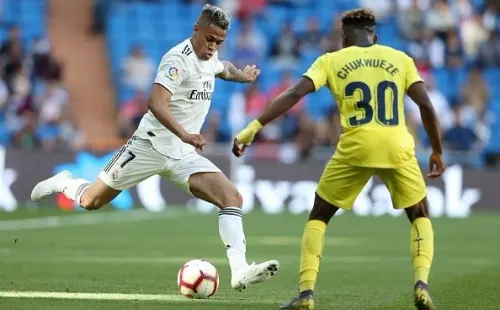 Mariano en juego con Real Madrid. Getty.