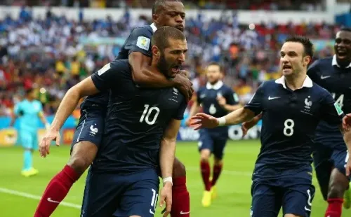 Karim Benzema y Valbuena en Brasil 2014: Getty