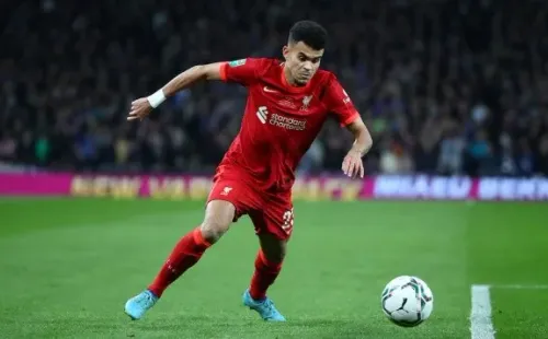 Luis Díaz con Liverpool. Getty.