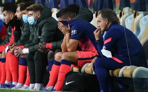 Luis Suárez con Atlético de Madrid. Getty.