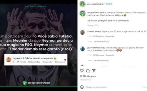 Fuente Instagram (vocesabiafutebol)