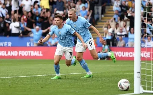 Álvarez y su gol con City. Getty.