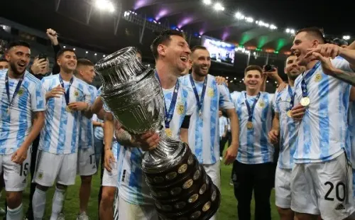 La Pulga suma cuatro trofeos con la Selección Argentina (Foto: Getty Images)