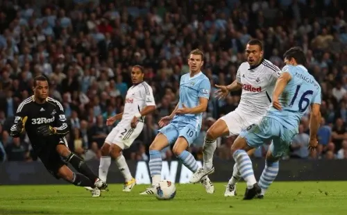 Debut de Sergio Agüero en la Premier: Getty