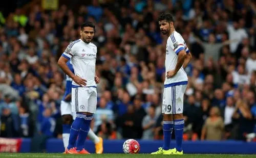 Falcao y Costa, juntos en Chelsea. (Getty)
