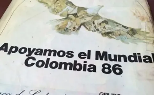 Contratapa de un álbum del Mundial 1986 de Panini