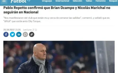 Los medios en Uruguay registran la información.