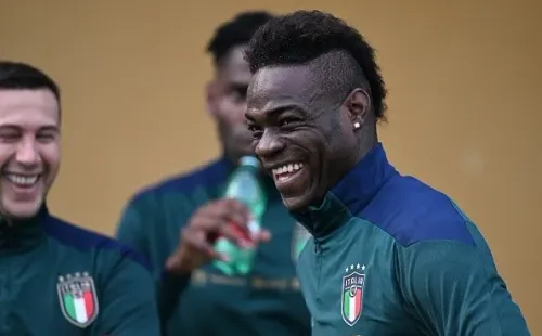 Súper Mario en la selección de Italia. Getty.