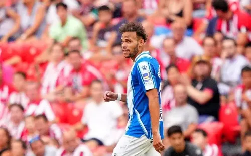 Braithwaite con su nuevo equipo, Espanyol. Getty.