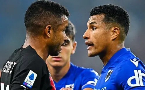 Caliente partido entre Sampdoria y Milan. Getty.