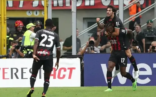Festejo de gol de Leao y Tonalli. Getty.