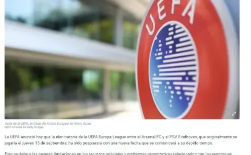 Anuncio de UEFA