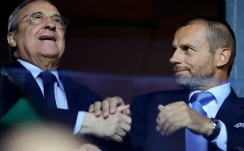 Florentino Pérez y Aleksander Ceferin: Getty